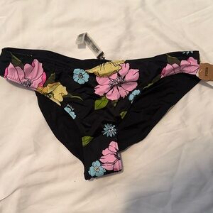 PINK Victoria's Secret Floral women’s  Bottoms - Black and Multicolor